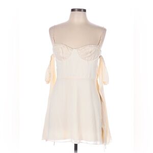 Oh Polly Cream Off-Shoulder Chemise